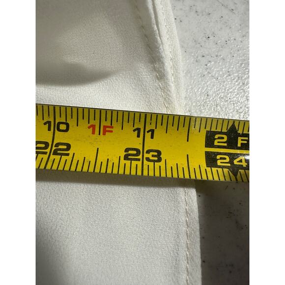 NEW $228 Trina Turk Women XS Ivory Azalea Stretch Billowy-Sleeve Blouse Top A57 - Picture 7 of 7